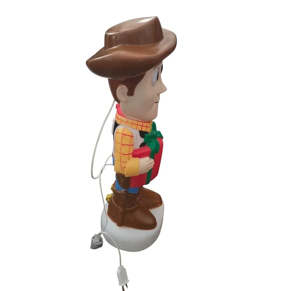 Disney Pixar Toy Story Blow Mold Set Woody Buzz 24in Plastic Christmas Gemmy